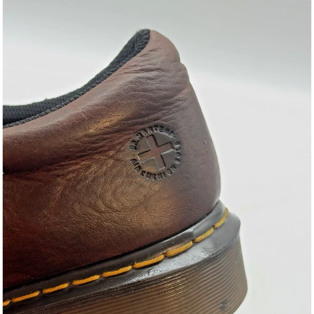Dr. Martens Boston AW004 Shoes Men's 12M Brown Leather Lace Up Air Cushion Sole